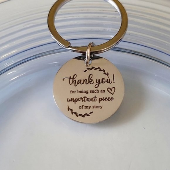 Accessories - Thank You For Being Important Keychain Keyring Bag Charm Stainless St OS New